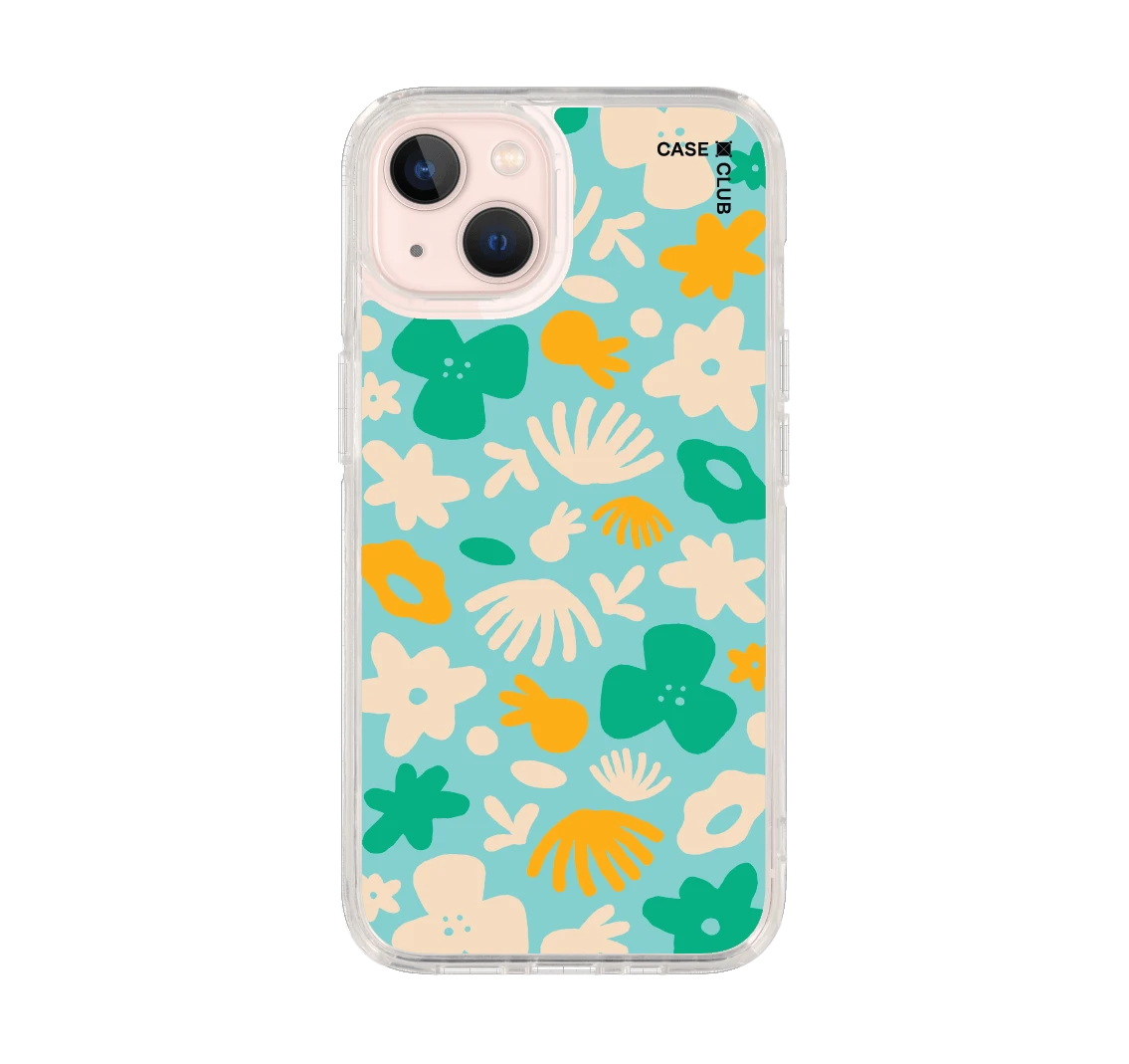 light blue flower pattern